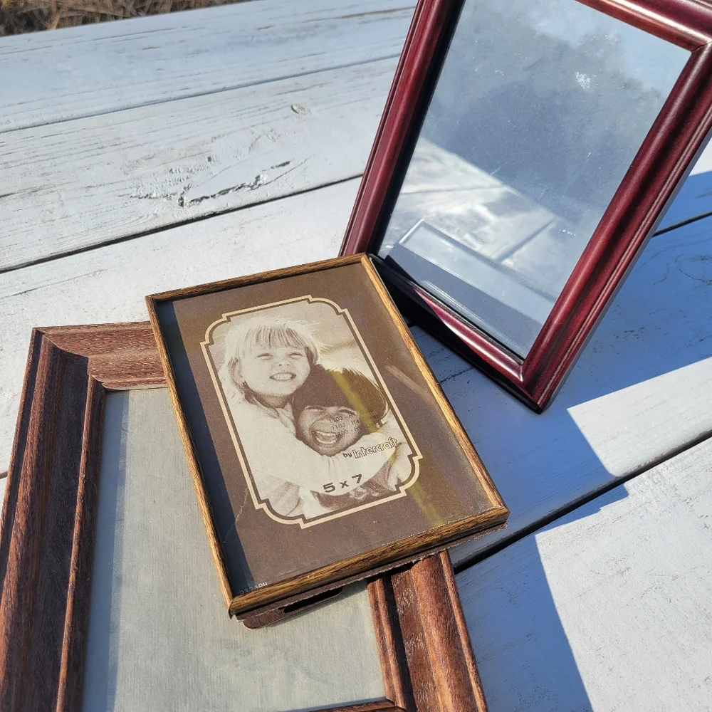 Picture Frame Bundle ~ 3 Frames Wood & Metal ~ Fetco ~ 1 Vintage FINAL PRICE!